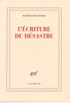 L-ecriture du desastre