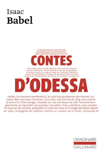 CONTES D'ODESSA - BABEL- I E. - Gallimard