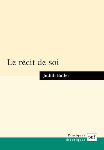 LE RECIT DE SOI - BUTLER JUDITH PAMELA - PUF