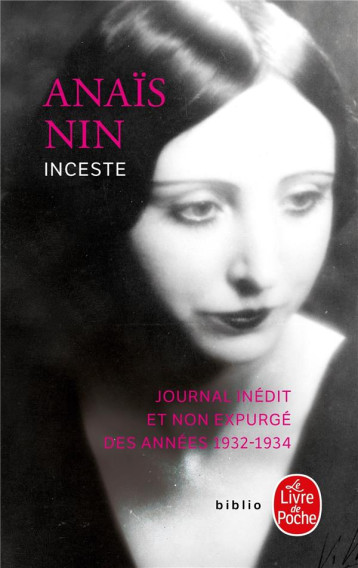 INCESTE - NIN ANAIS - LGF/Livre de Poche