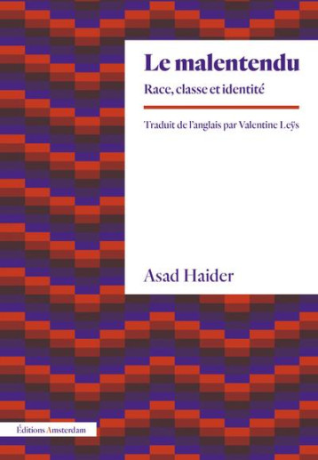 LE MALENTENDU : RACE, CLASSE ET IDENTITE - HAIDER ASAD - AMSTERDAM