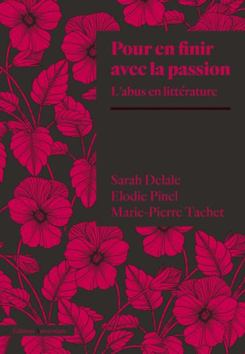 POUR EN FINIR AVEC LA PASSION : L'ABUS EN LITTERATURE - DELALE/PINEL/TACHET - AMSTERDAM