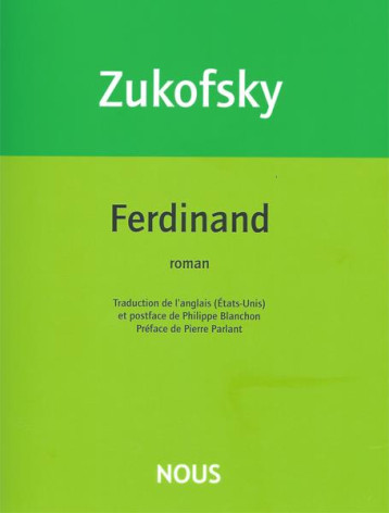 FERDINAND - ZUKOFSKY LOUIS - NOUS