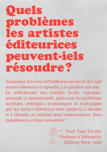 #5 QUELS PROBLEMES LES ARTISTES EDITEURICES PEUVENT-ILS RESOUDRE ? - COLLECTIF - BLACKLEPHANT