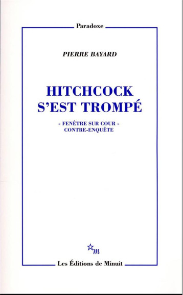 HITCHCOCK S'EST TROMPE - BAYARD PIERRE - MINUIT