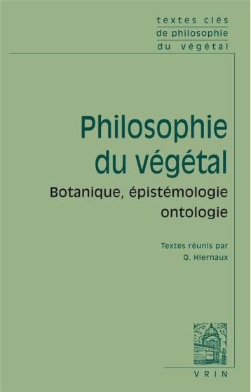 PHILOSOPHIE DU VEGETAL - COLLECTIF - VRIN