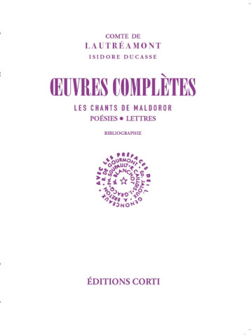 Oeuvres complètes - Lautreamont  - CORTI