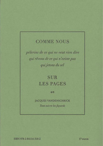 TANT SUIVRE LES FUYARDS - VANDENSCHRICK J. - CHEYNE