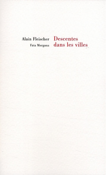 DESCENTES DANS LES VILLES - FLEISCHER ALAIN - FATA MORGANA