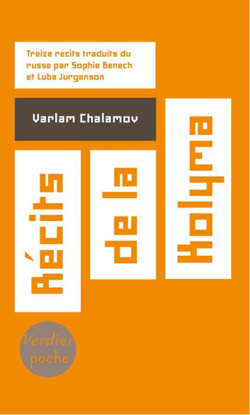 RECITS DE LA KOLYMA - ALAMOV V T. - Verdier