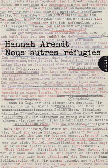 NOUS AUTRES REFUGIES - ARENDT HANNAH - ALLIA