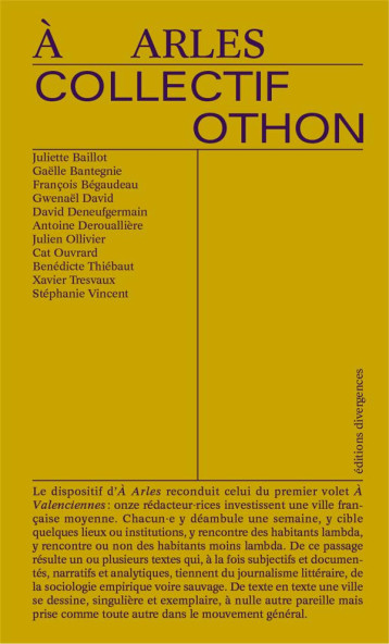 A ARLES - COLLECTIF OTHON - DIVERGENCES