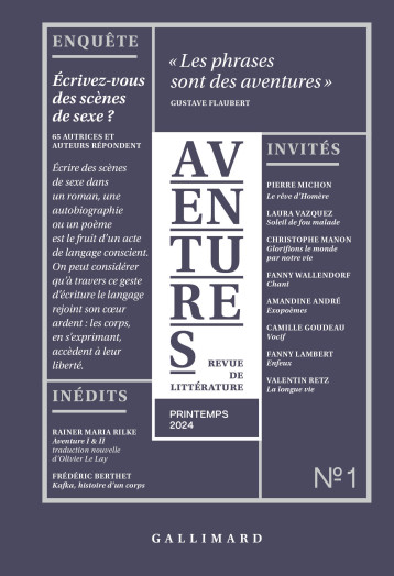 Revue Aventures -  COLLECTIFS GALLIMARD,  Collectifs - GALLIMARD