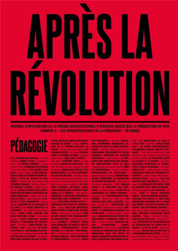 APRES LA REVOLUTION N.3 : PEDAGOGIE -  COLLECTIF - BLACKLEPHANT