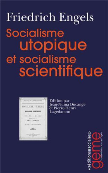 SOCIALISME UTOPIQUE ET SOCIALISME SCIENTIFIQUE - ENGELS/DUCANGE - SOCIALES