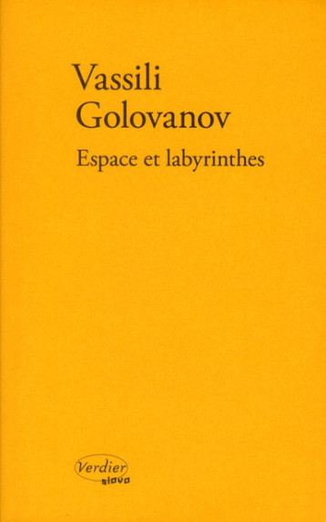 ESPACE ET LABYRINTHES - GOLOVANOV V A. - VERDIER