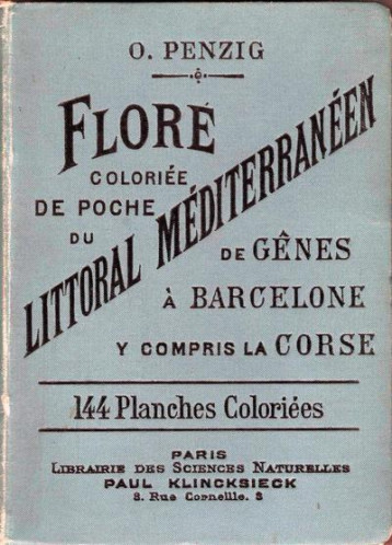 FLORE COLORIEE DE POCHE DU LITTORAL MEDITERANNEEN - PENZIG - BIBLIOMANE