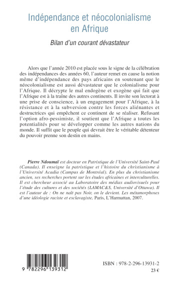 Indépendance et néocolonialisme en Afrique - Ndoumaï Pierre - L'HARMATTAN