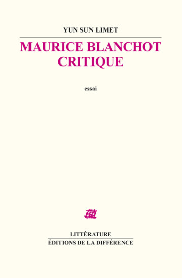 Maurice Blanchot critique -  - DIFFERENCE