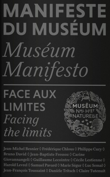 Manifeste du Muséum - Face aux limites - Bruno David - RELIEFS