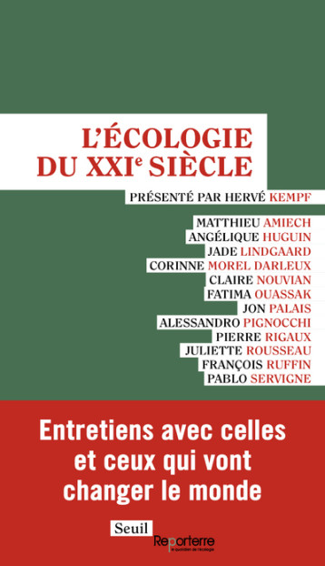 L'ECOLOGIE DU XXIE SIECLE - COLLECTIF - SEUIL