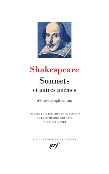 SONNETS ET AUTRES POEMES LYRIQUES (TP) - SHAKESPEARE WILLIAM - GALLIMARD