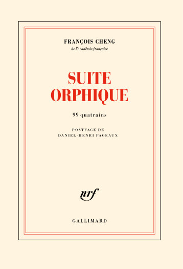 SUITE ORPHIQUE - CHENG FRANCOIS - GALLIMARD