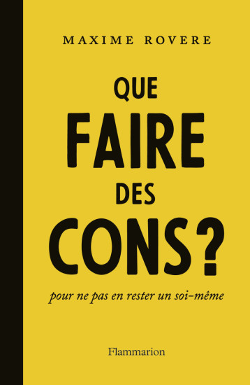 QUE FAIRE DES CONS ? - ROVERE MAXIME - FLAMMARION