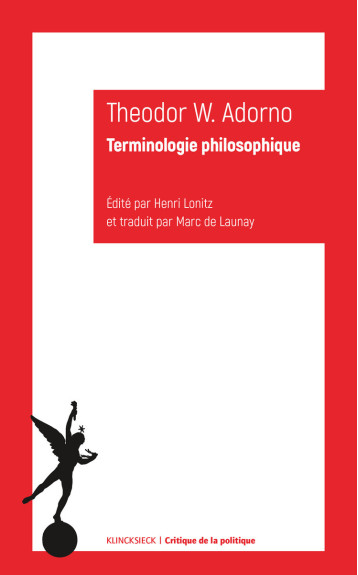 TERMINOLOGIE PHILOSOPHIQUE - ADORNO T W. - KLINCKSIECK