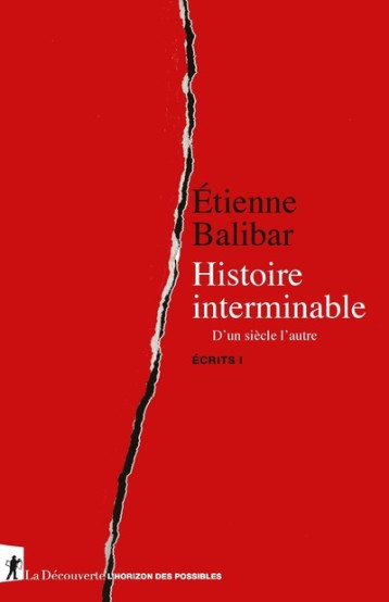 L'HISTOIRE INTERMINABLE - BALIBAR ETIENNE - LA DECOUVERTE