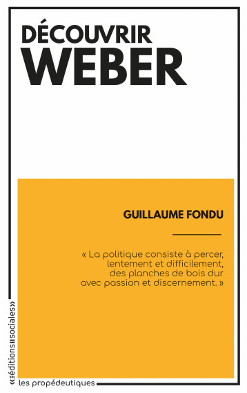 DECOUVRIR WEBER - FONDU GUILLAUME - SOCIALES