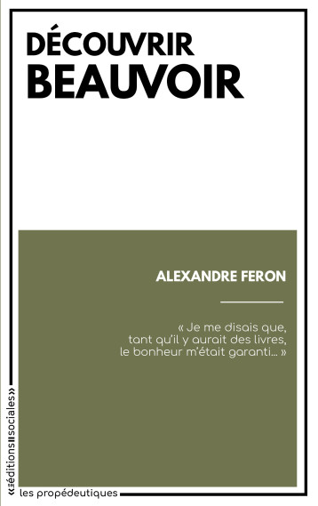 DECOUVRIR BEAUVOIR - FERON ALEXANDRE - SOCIALES