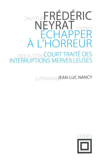 ECHAPPER A L'HORREUR - NEYRAT FREDERIC - NOUVELLES LIGNE