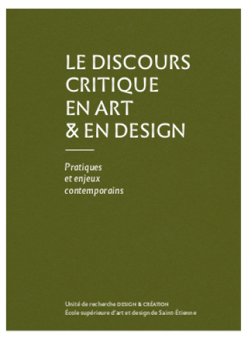 Le Discours critique en art & en design -  Collectif - FABELIO