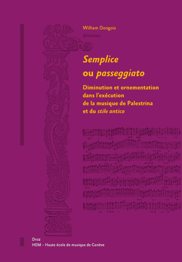 SEMPLICE OU PASSEGGIATO -  DONGOIS WILLIAM - DROZ