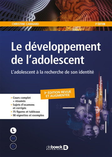 Le développement de l'adolescent - Christine Cannard - DE BOECK SUP