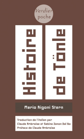 Histoire de Tönle - Mario Rigoni Stern - VERDIER