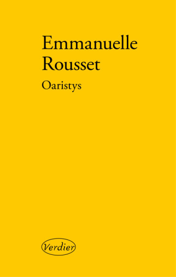 Oaristys - Emmanuelle Rousset - VERDIER