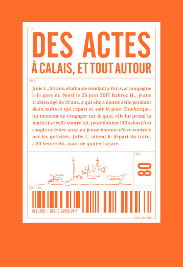 Des actes à Calais et tout autour -  Collectif - POST