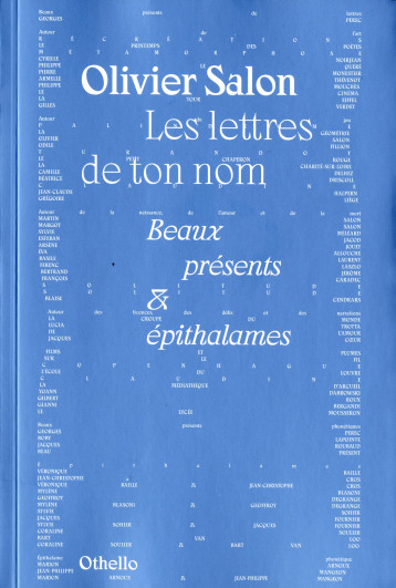 Les Lettres de ton nom - 0livier Salon - OTHELLO